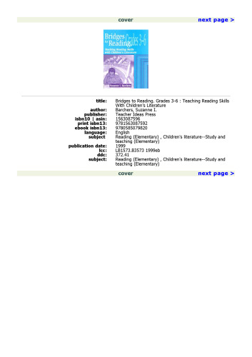 Bridges to Reading, Grades 3-6: Teaching Reading Skills with Children's Literature (Vol. 2)