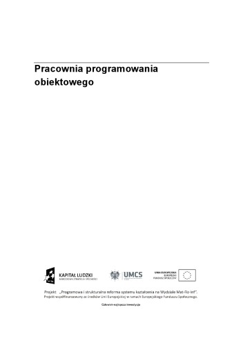 Pracownia programowania obiektowego
