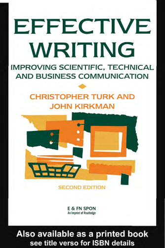 Effective Writing: Improving Scientific, Technical and Business Communication