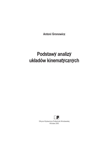 Podstawy analizy układów kinematycznych