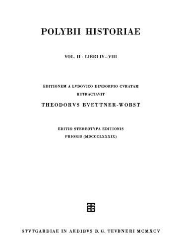 Historiae, vol. II, libri IV-VIII ()