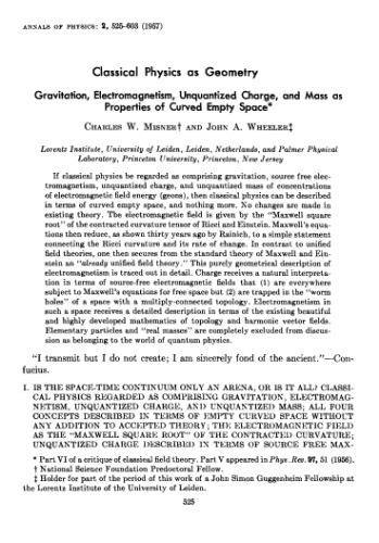 Classical Physics as Geometry 2 6