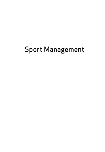 Sport Management (Active Learning in Sport)