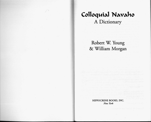Colloquial Navaho. A Dictionary