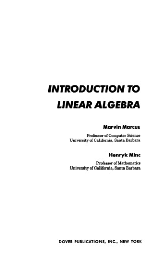 Introduction to Linear Algebra