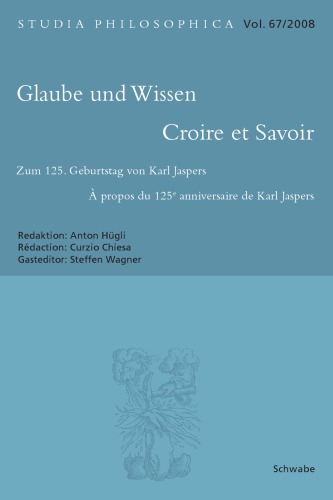 Glaube und Wissen - Croire et Savoir