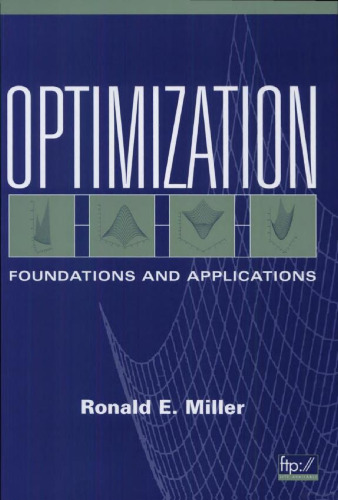 Optimization: Foundations and Applications