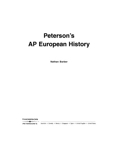 AP - European History, 2nd ed (Peterson's Ap European History)