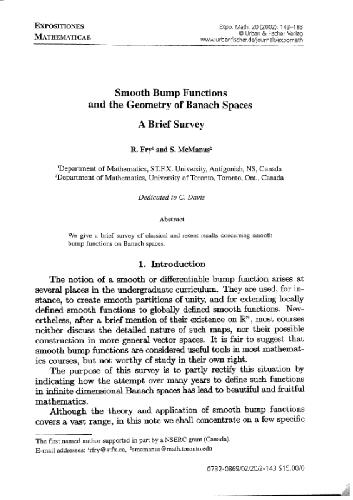 Smooth bump functions and the geometry of Banach spaces: a brief survey
