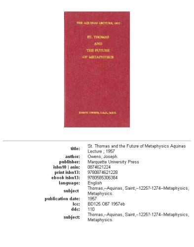 Saint Thomas and the Future of Metaphysics (Aquinas Lecrure 22)