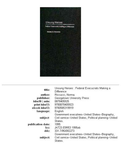 Unsung Heroes: Federal Execucrats Making a Difference