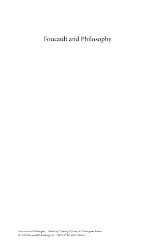 Foucault and Philosophy