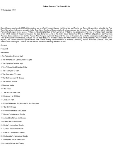 The Greek Myths: Complete Edition