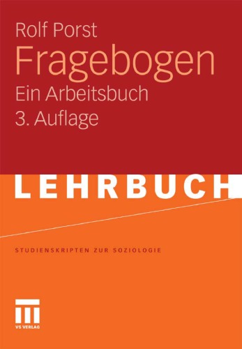 Fragebogen: Ein Arbeitsbuch 3. Auflage (Lehrbuch)