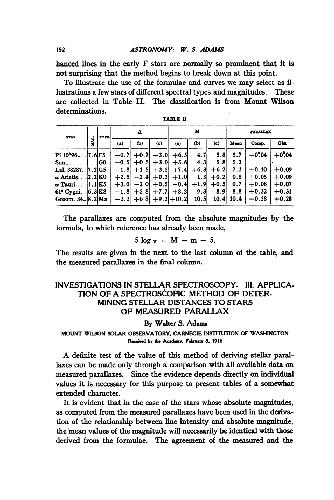 Investigations in Stellar Spectroscopy III. Application of a Spectroscopic Method of Determining Ste