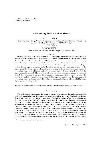 Rethinking historical controls (2001)(en)(14s)