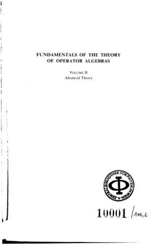 Fundamentals of the theory of operator algebras. Advanced theory