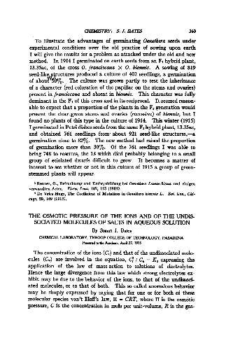 The Osmotic Pressure of the Ions and of the Undissociated Molecules of Salts in Aqueous Solution(en)