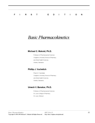 Basic Pharmacokinetics