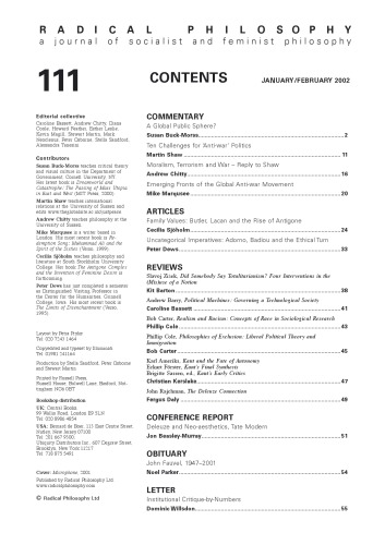 Radical Philosophy Issue: 111