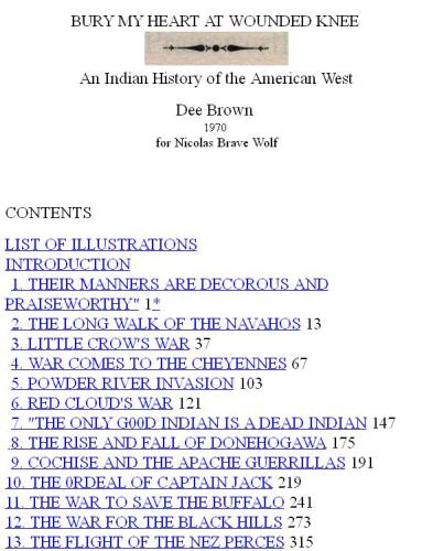 Wounded Knee: An Indian History of the American West
