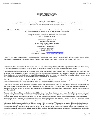 Lonely Werewolf Girl