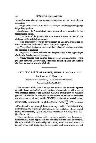 Metallic Salts of Pyrrol, Indol and Carbazol (1919)(en)(3s)
