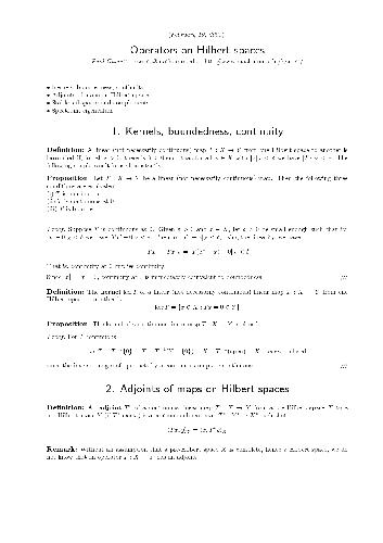Operators on Hilbert spaces (2005)(en)(4s)