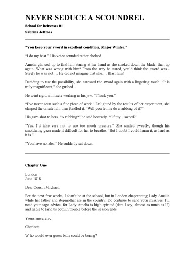 Never Seduce a Scoundrel (The School for Heiresses, Book 1)