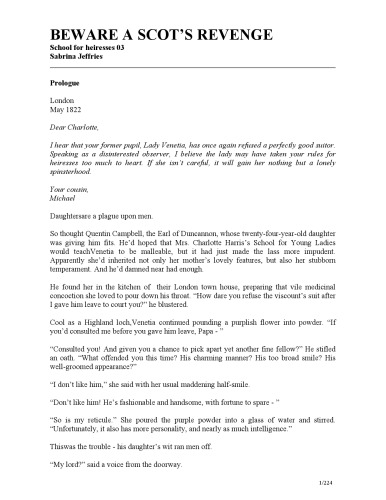 Beware a Scot's Revenge (School for Heiresses, Book 3)