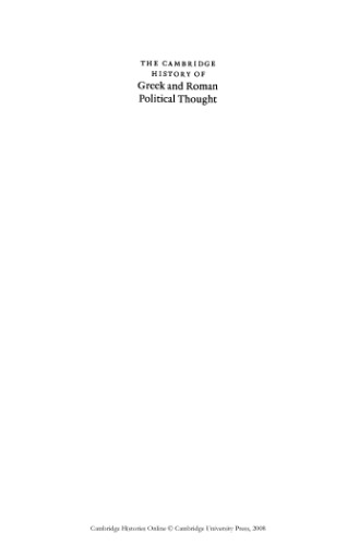 The Cambridge History of Greek and Roman Political Thought