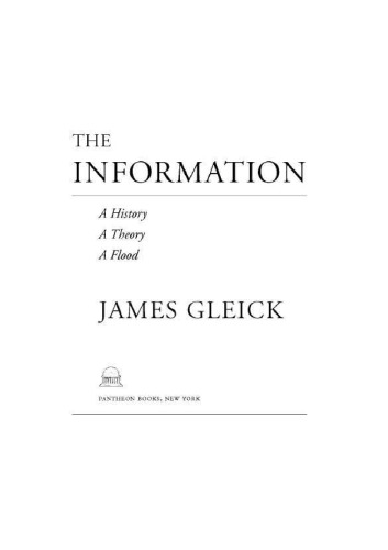 The Information: A History, a Theory, a Flood