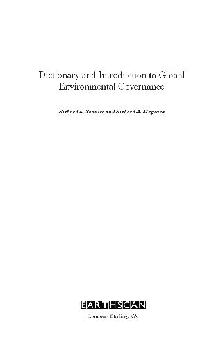 Dictionary and Introduction to Global Environmental Governance (2007)(en)(431s)