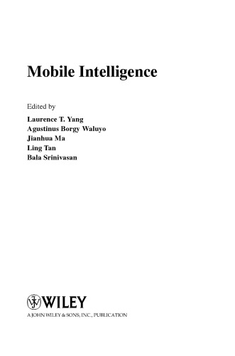 Research in Mobile Intelligence Mobile Computing and Computational Intelligence 