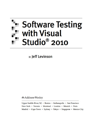 Software Testing with Visual Studio 2010
