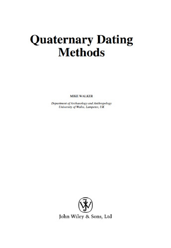 Quarternary Dating Methods 