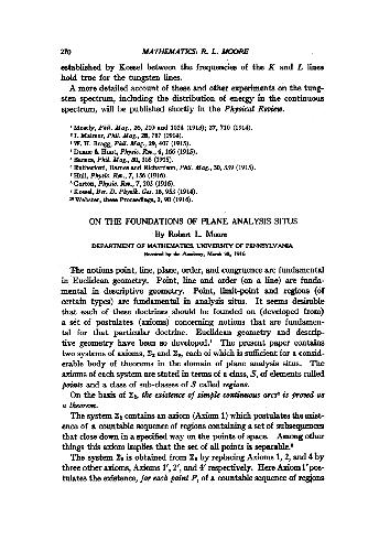 On the Foundations of Plane Analysis Situs (1916)(en)(3s)