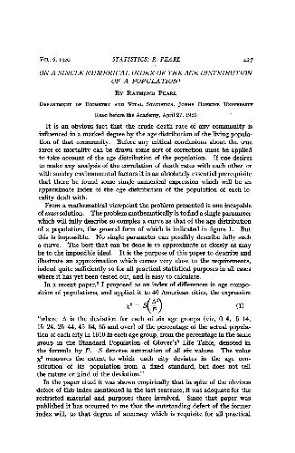 On a Single Numerical Index of the Age Distribution of a Population (1920)(en)(5s)