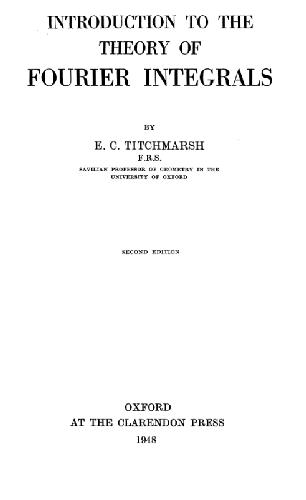 Introduction to the theory of Fourier integrals