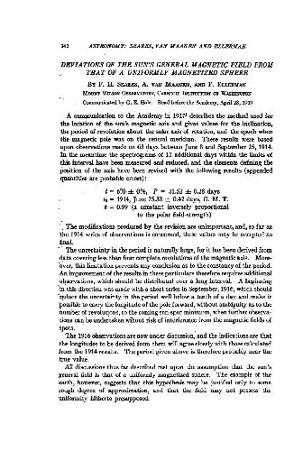 Deviations of the Suns General Magnetic Field from That of a Uniformly Magnetized Sphere(en)(5s)