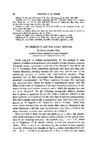 On Moseleys Law for X-Ray Spectra (1916)(en)(3s)