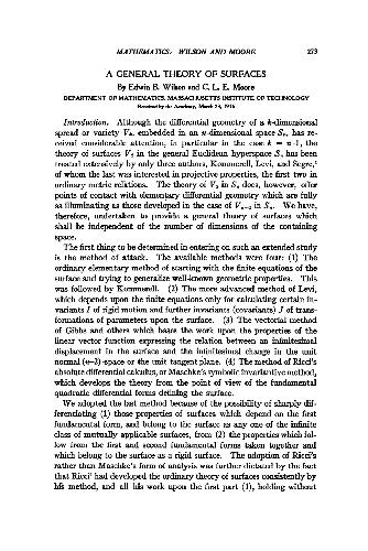 A General Theory of Surfaces (1916)(en)(6s)