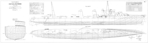 Чертежи кораблей французского флота - JAGUAR 1923