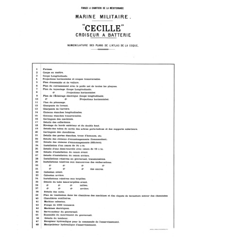 Чертежи кораблей французского флота AMIRAL CECILLE 1888