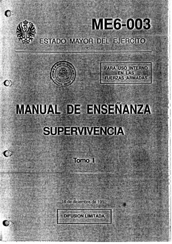 Manual De Enseñanza Supervivencia. Tomo 1