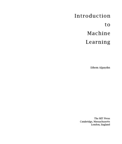 Introduction to machine learning