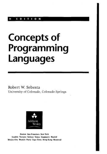 Concepts of programming languages