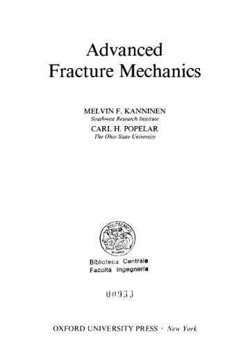 Advanced Fracture Mechanics