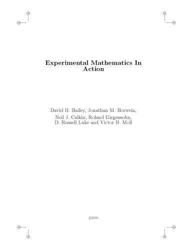 Experimental mathematics in action