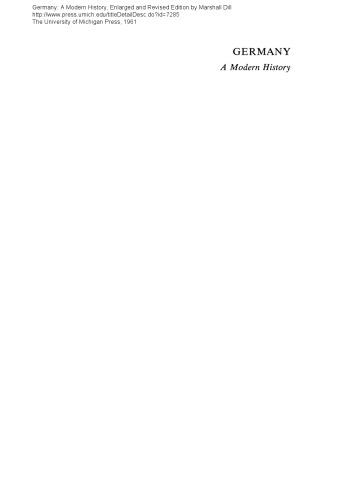 Germany: A Modern History